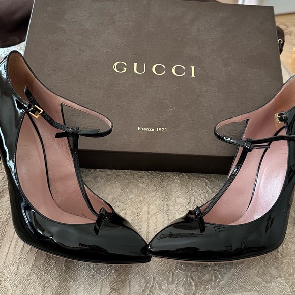 Gucci Vernice Crystal Nero size 38.5 - Picture 2 of 4